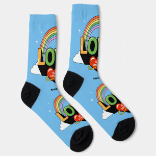 Chaussette Nom personnalisé "L'amour est amour"