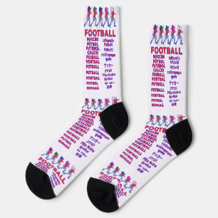 Chaussette Noms de footballeuses multilingues pour fans de sp