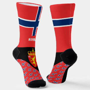 Chaussette Norvège, mode, drapeau norvégien, patriotique