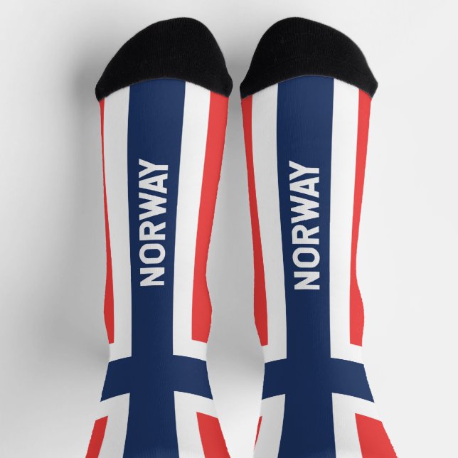 Chaussette Norwegen Flagge Skandinavien (Haut)
