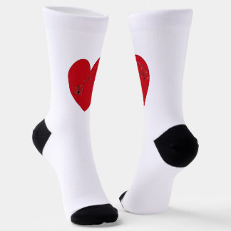 Chaussette Notes musicales dans le coeur