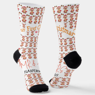 Chaussette Notre premier Noël, M. et Mme. /Couple nouvellemen