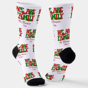 Chaussette Nous sommes la famille personnalisée correspondant