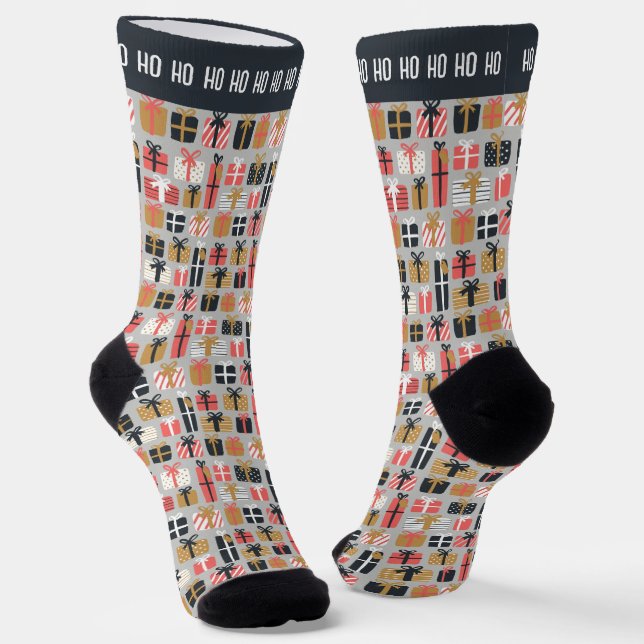 Chaussette Novelty Ho Ho Christmas Cadeau (Angulaire)