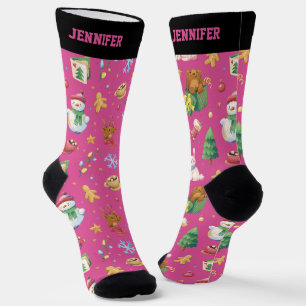 Chaussette Nuit de Noël Motif hiver
