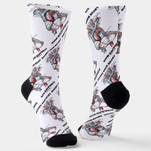 Chaussette Occupez Votre Coeur Avec Bonheur Humour Anatomique