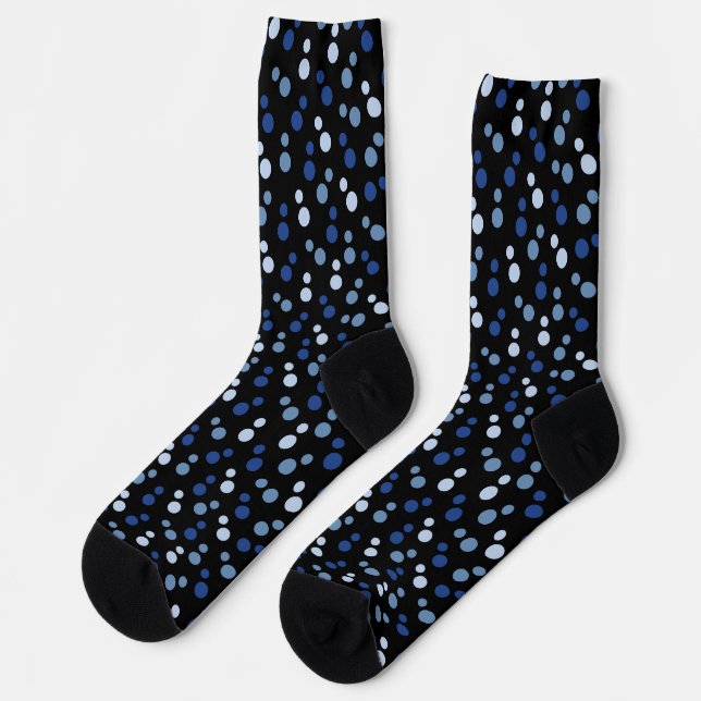 Chaussette Océan Thème nautique Bleu Noir (Gauche)