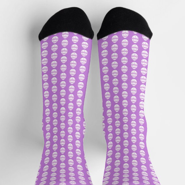 Chaussette Oeuf de Pâques violet (Haut)