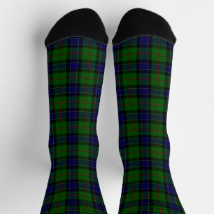 Chaussette Ogilvie tartan bleu vert plaid