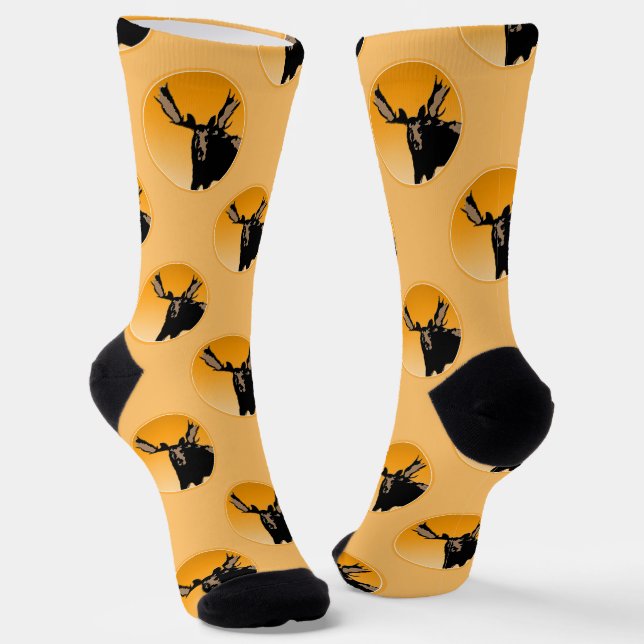 Chaussette Oie au coucher du soleil - Art original de la faun (Angulaire)