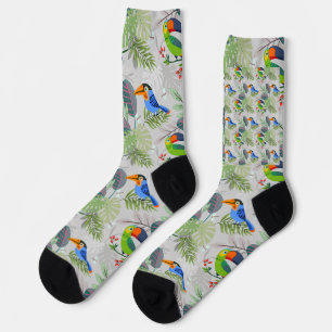 Chaussette Oiseau Toucan mignon, Motif de tous les jours, Aqu