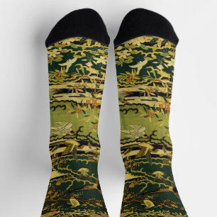 Chaussette Oiseaux,Arbre fleuri de phénix Branches Fleur de l