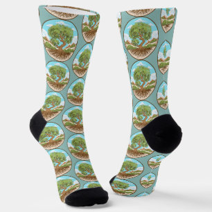 Chaussette Olive tree Symbole de paix dans la Palestine libre