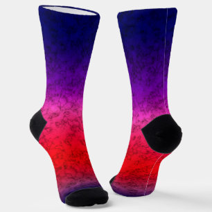 Chaussette Ombre bleu-rouge