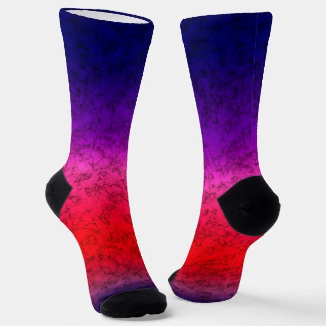 Chaussette Ombre bleu-rouge (Angulaire)