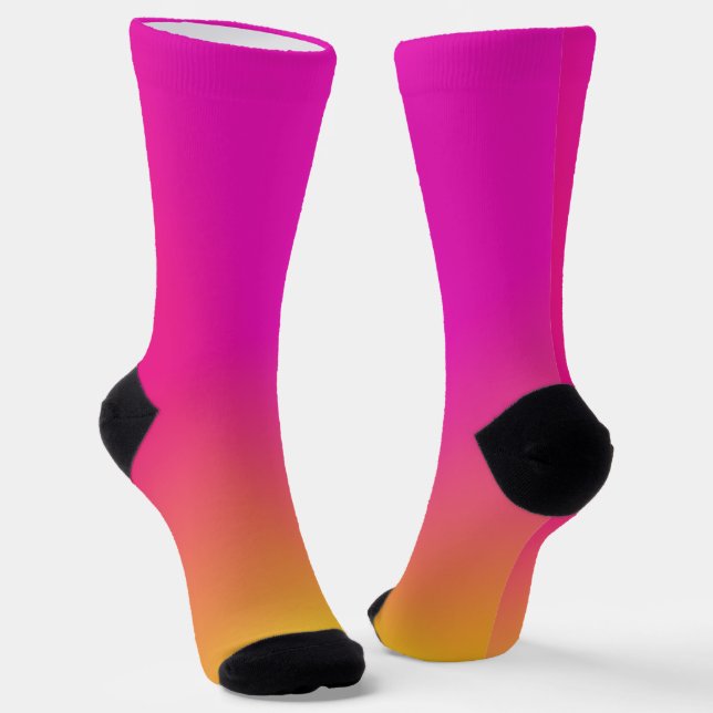 Chaussette Ombre rose orange jaune (Angulaire)