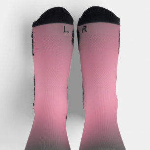 Chaussette Ombre simple gris argent et rose clair de lune