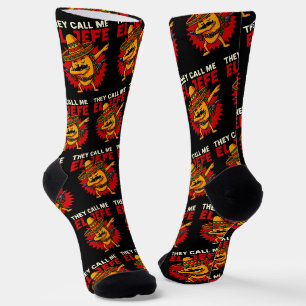Chaussette On M'Appelle El Jefe Taco Funny Boss Cinco De Mayo