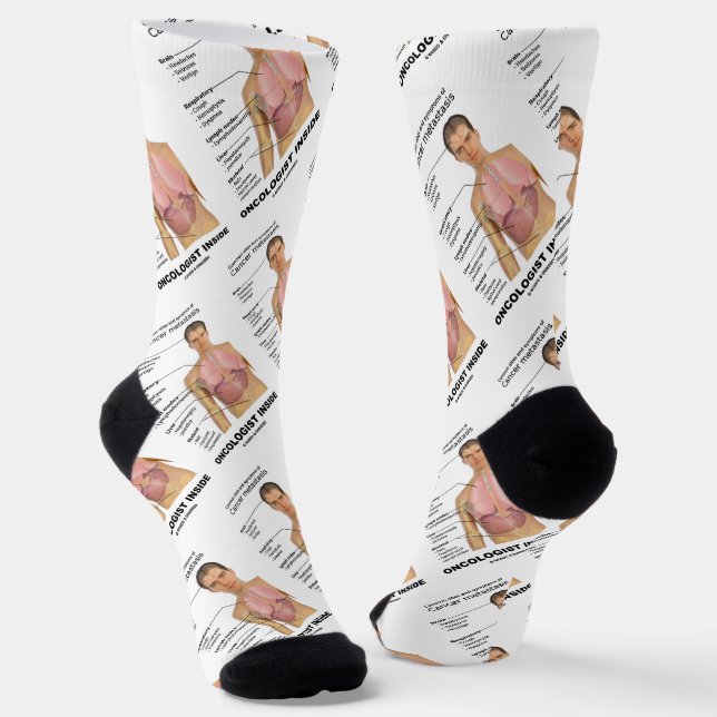 Chaussette Oncologiste À L'Intérieur Des Symptômes Du Cancer (Angulaire)