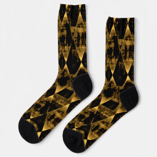 Chaussette Or erratique et diamant noir