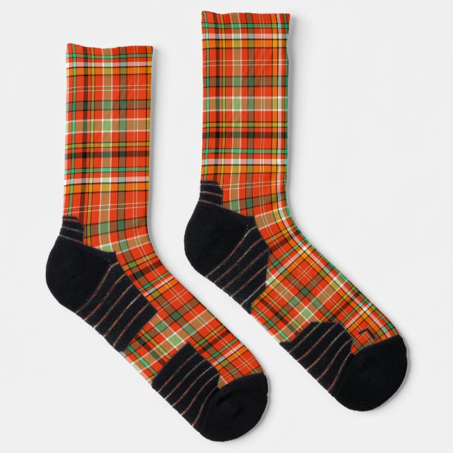 Chaussette Or orange et tons verts d'automne (Droite)