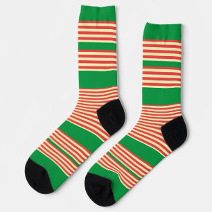 Chaussette Orange Green Stripes