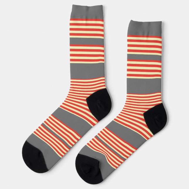 Chaussette Orange Gris (Gauche)