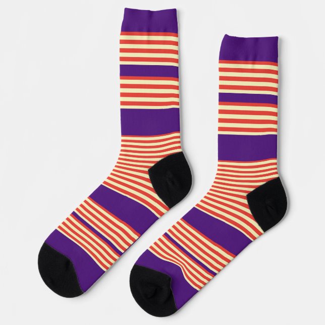 Chaussette Orange Gris violet (Gauche)