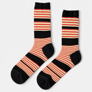 Chaussette Orange Stripes Noir