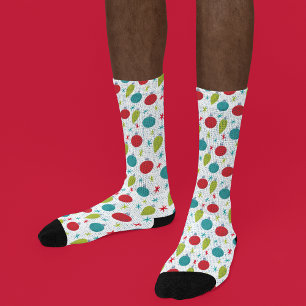 Chaussette Ornements de Noël rétro vintage