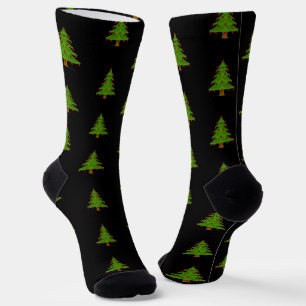 Chaussette Ornements rouges sur Noël des arbres