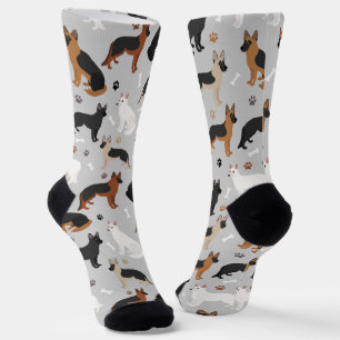 Chaussette Os bergers allemands et chaussettes pattes
