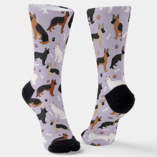 Chaussette Os bergers allemands et pattes