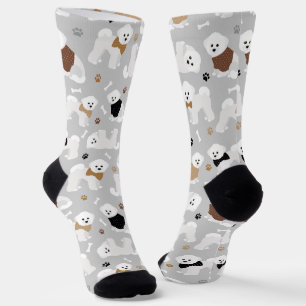 Chaussette Os et pattes de Bichon Frise