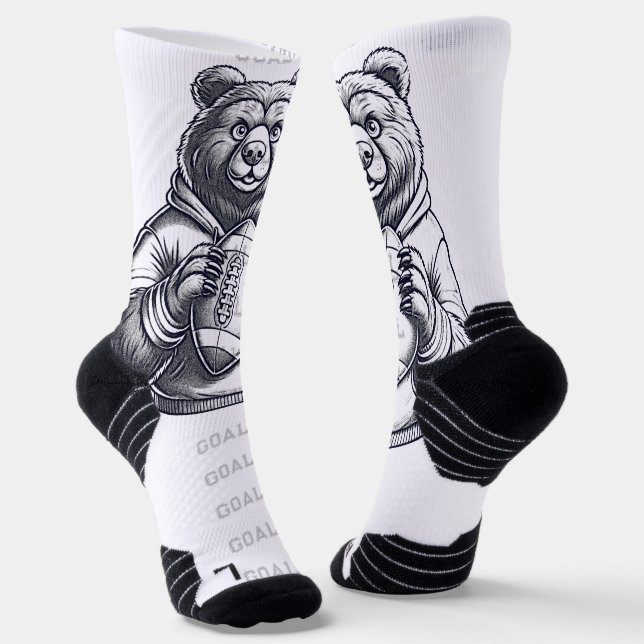 Chaussette Ours personnalisé (Angulaire)