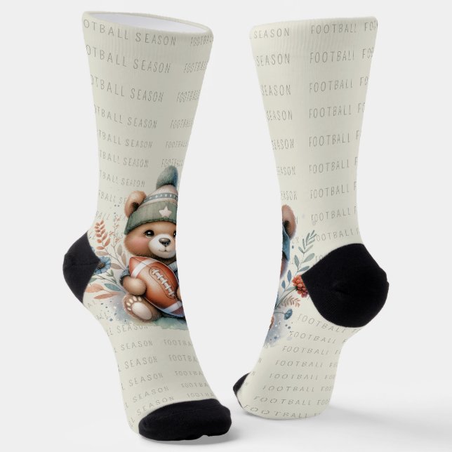 Chaussette Ours personnalisé mignon (Angulaire)