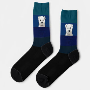 Chaussette Ours regardant par-dessus le mur, Océan sombre la