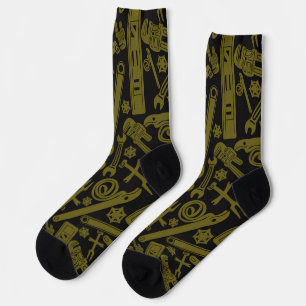 Chaussette Outils de plomberie, Motif de plomberie multicoule