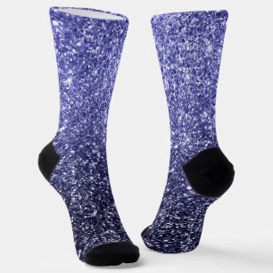 Chaussette Paillettes dégradé bleu marine de luxe
