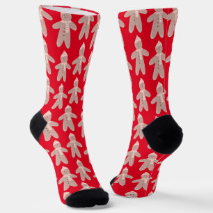 Chaussette Pain d'hiver rouge mignon