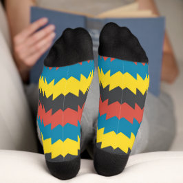 Chaussette Paire géométrique colorée de tongs