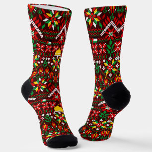 Chaussette Palestine Tatreez Broderie traditionnelle
