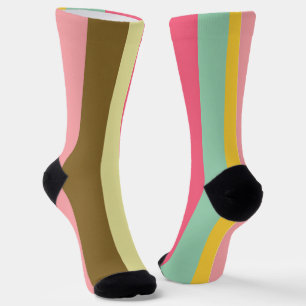Chaussette Palette de couleurs rayées d'été