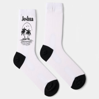 Chaussette Palm Tree Beach Crew Socks