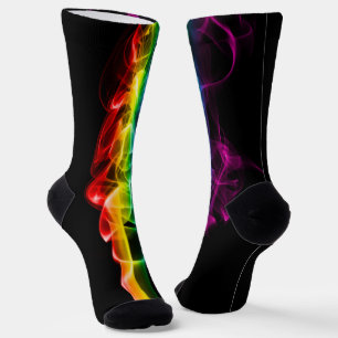 Chaussette Panache de SlipperyJoe d'énergie arc-en-ciel captu