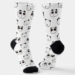 Chaussette Panda noir et blanc Abstrait