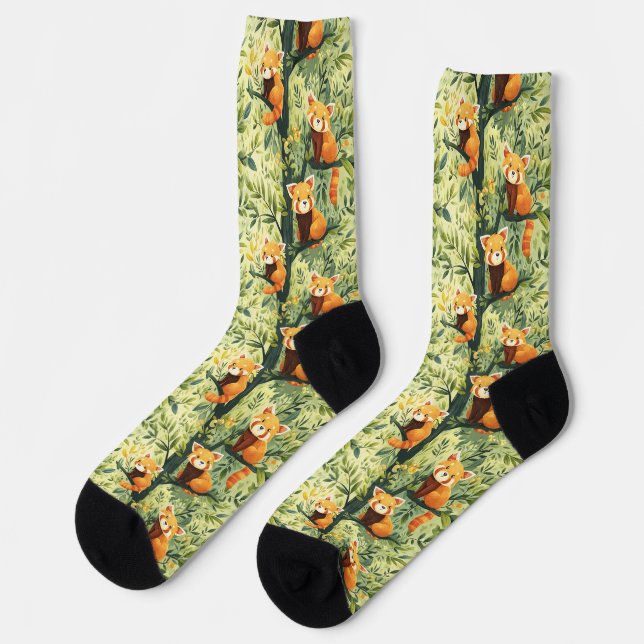 Chaussette Panda rouge (Gauche)