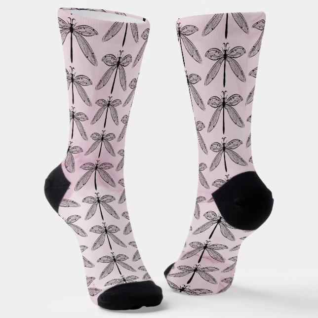 Chaussette Papier à enveloppement rose cool de libellules de  (Angulaire)