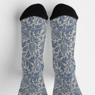Chaussette Papier peint chardon bleu ardoise William Morris