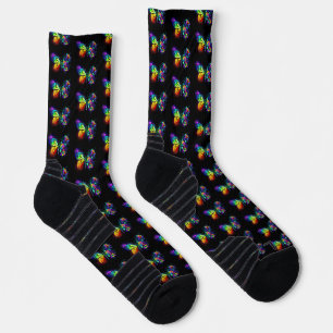 Chaussette Papillon arc-en-ciel